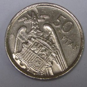 Moneda de 50 pesetas.Año 1957.UNA LIBRE GRANDE.