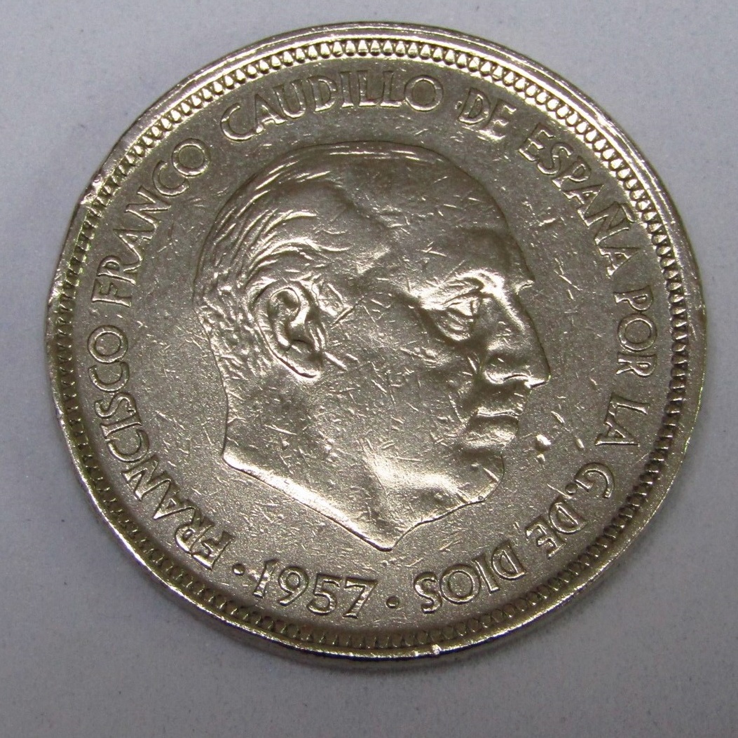 Moneda de 50 pesetas.Año 1957.UNA LIBRE GRANDE.