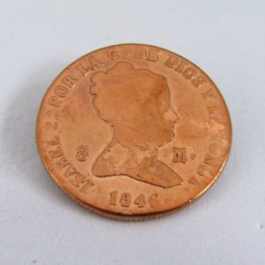 Moneda de ocho maravedies. 1846 ISABELII.COBRE.B.C.