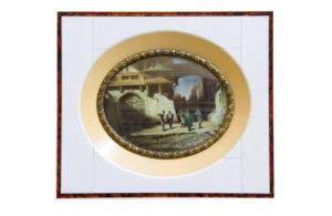 N.SPITZWCY. Miniatura sobre disco oval de marfil.