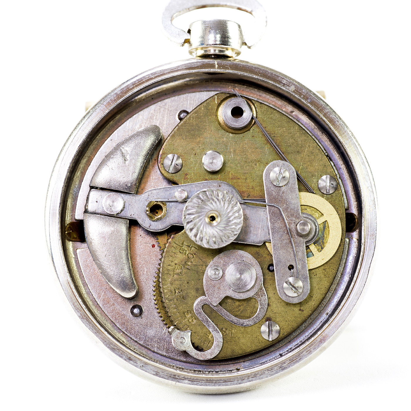 NEW HAVEN CLOCK & WATCH COMPANY. Podómetro lepine de bolsillo. USA, ca. 1890.