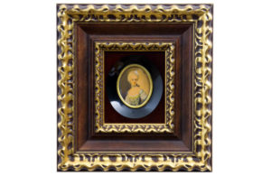 OBRADORS VALAR (Siglo XIX). MINIATURA SOBRE PLACA OVAL DE MARFI