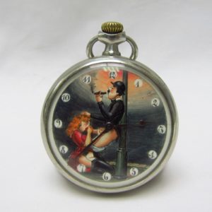 OMEGA. Reloj Erótico de Bolsillo. Año 1924. Automatón.