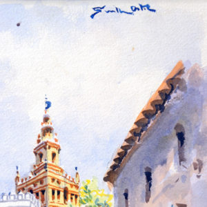 ORTIZ (Sevilla). Acuarela sobre cartón.