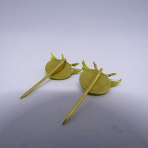 Pareja de Alfileres en Oro de 18k con Escudo de Aviación Civil. 5,45 gr.
