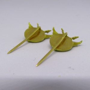Pareja de Alfileres en Oro de 18k con Escudo de Aviación Civil. 5,45 gr.