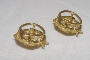 Pareja de Broches de Solapa en Oro 18k, con Escudo de Ingenieros Técnicos Industriales