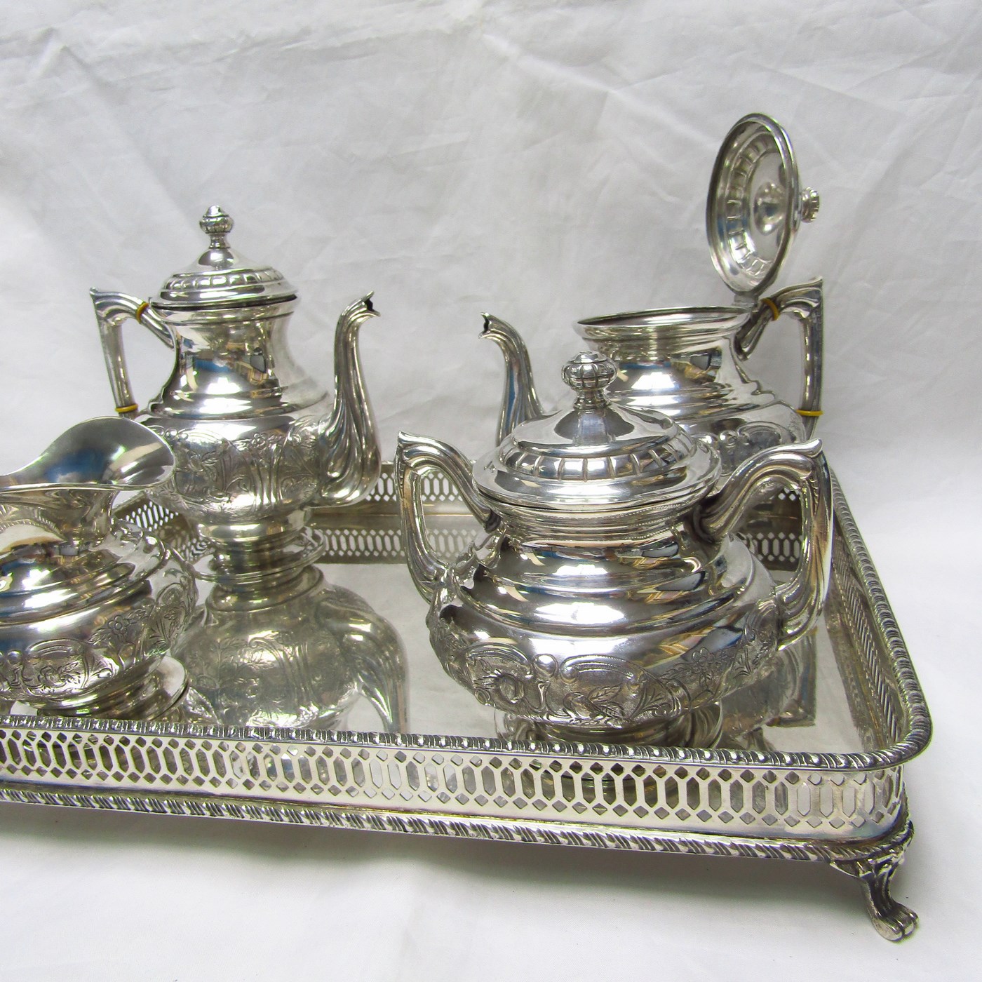 PASGORCY y Otros. Juego de Café y Té en plata de Ley. España, siglo XX PASGORCY y Otros. Juego de Café y Té en plata de Ley. España, siglo XX