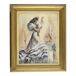 PERE CLAPERA ARGELAGUER. Acuarela sobre papel. ""Carmen Amaya joven"