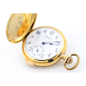 Perret & Berthoud (Le Locle). Reloj de repetición, saboneta y remontoir. Circa. 1906.