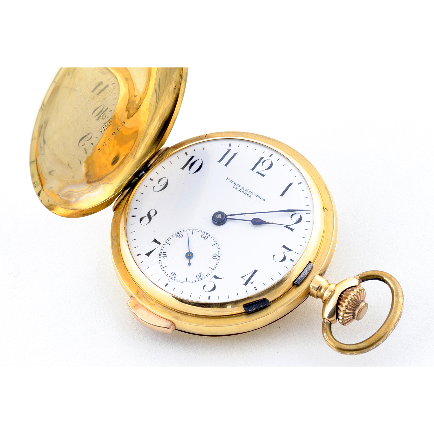 Perret & Berthoud (Le Locle). Reloj de repetición, saboneta y remontoir. Circa. 1906. Perret & Berthoud (Le Locle). Reloj de repetición, saboneta y remontoir. Circa. 1906.