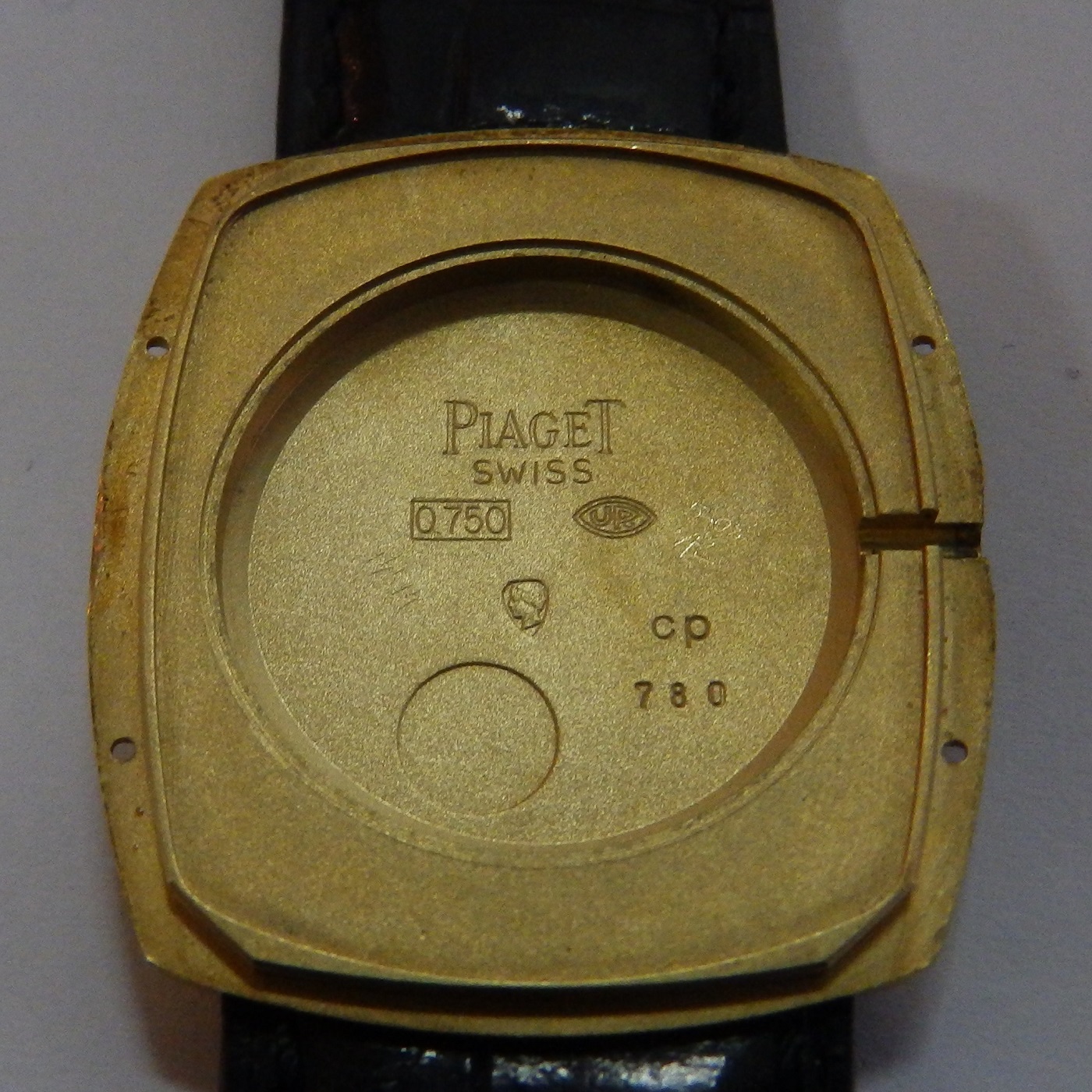 Piaget. Reloj de Pulsera para caballero.Esfera negra. Ca. 1957