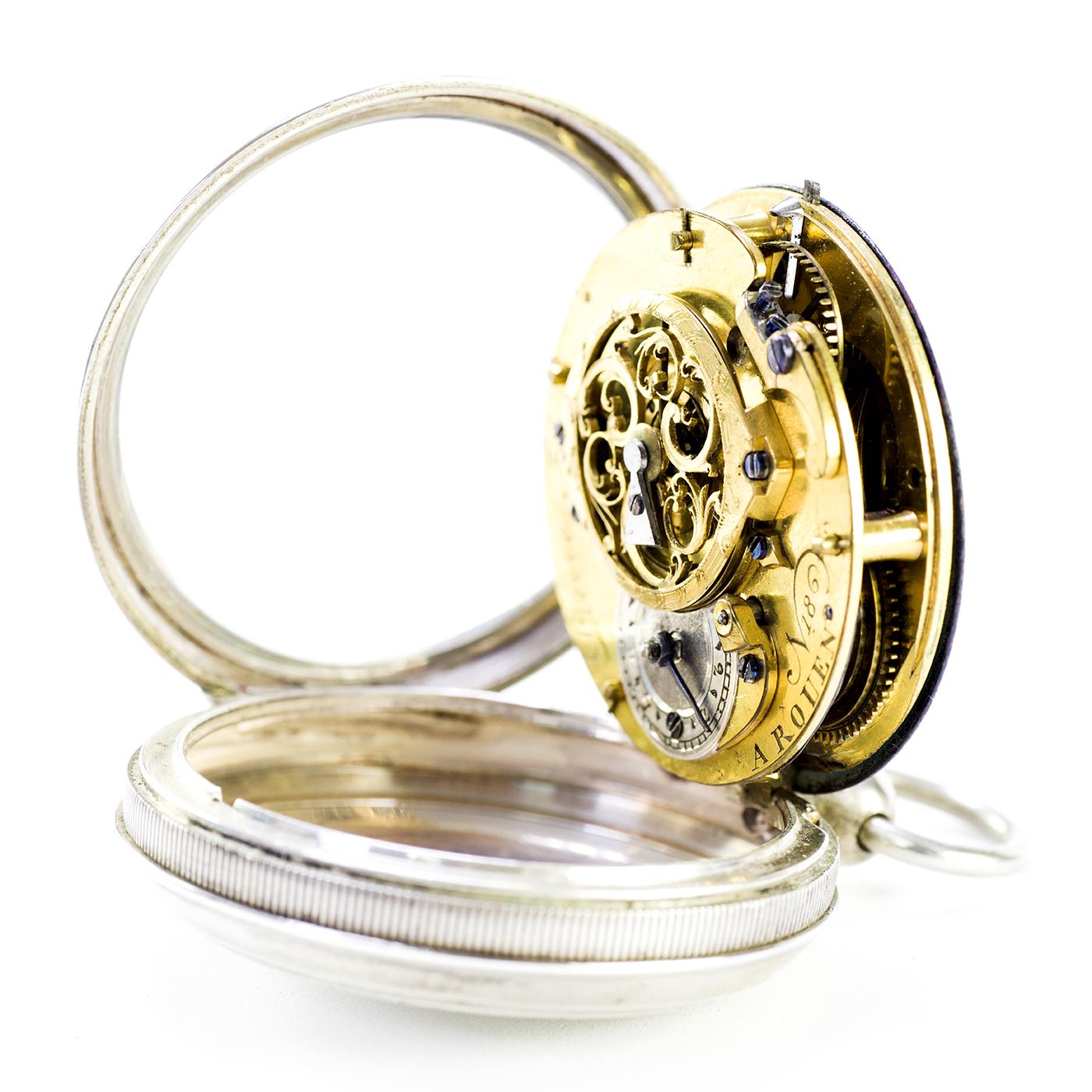 PIERRE & FILS (A Rouen). Reloj francés de Bolsillo-Colgar, lepine, Verge Fusee (Catalino). Ca. 1790. PIERRE & FILS (A Rouen). Reloj francés de Bolsillo-Colgar, lepine, Verge Fusee (Catalino). Ca. 1790.