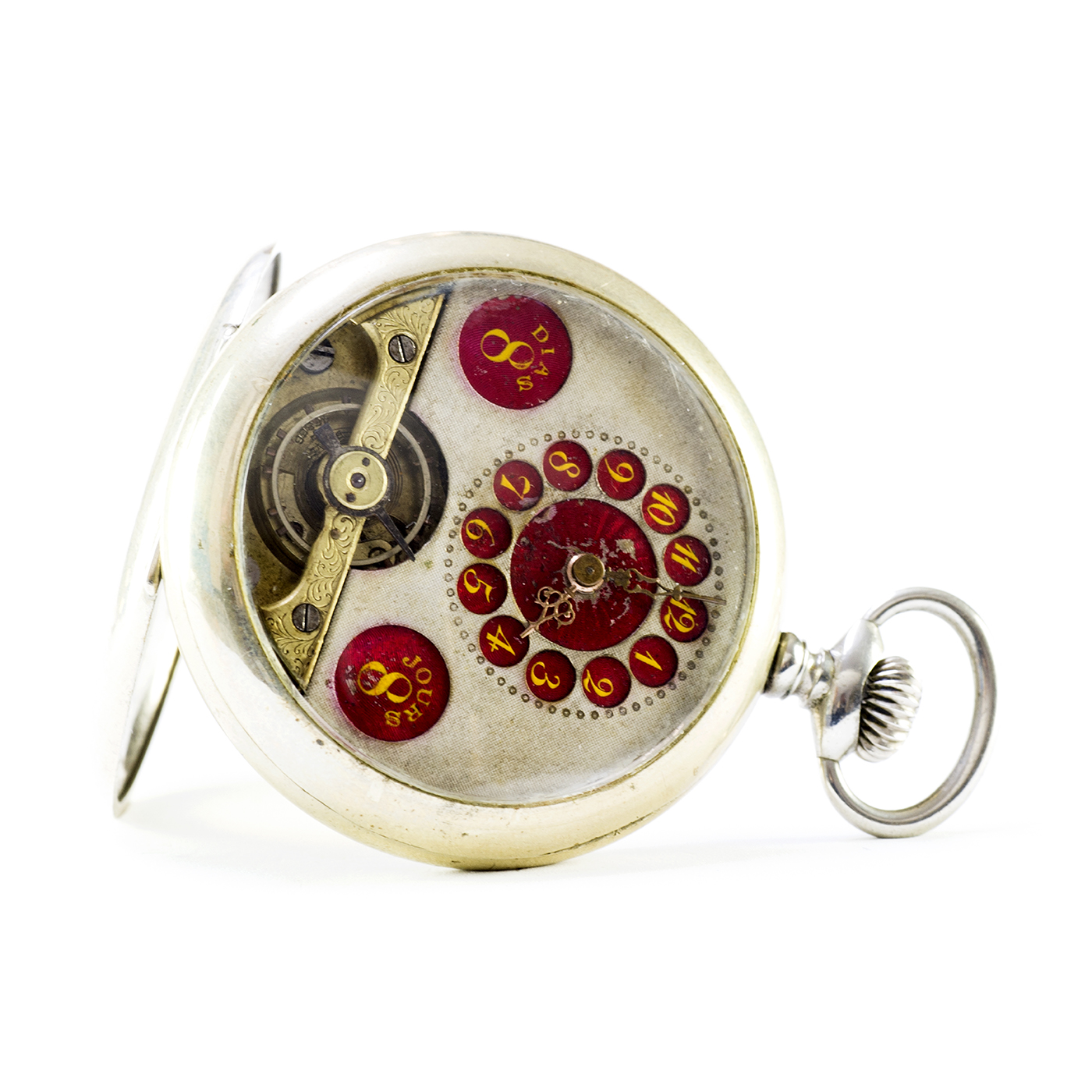 PRESTO (Suiza). Reloj de Bolsillo, lepine, remontoir, "Ocho Días Cuerda". Ca. 1900 PRESTO (Suiza). Reloj de Bolsillo, lepine, remontoir, "Ocho Días Cuerda". Ca. 1900
