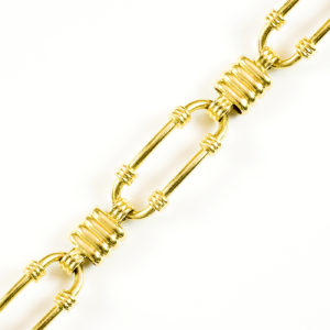 Pulsera de Oro con eslabones ovalados. 18k.