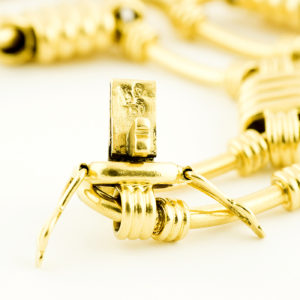 Pulsera de Oro con eslabones ovalados. 18k.