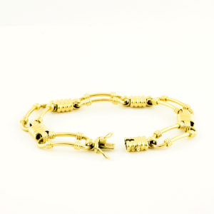 Pulsera de Oro con eslabones ovalados. 18k.