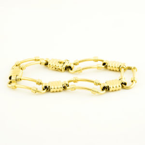 Pulsera de Oro con eslabones ovalados. 18k.