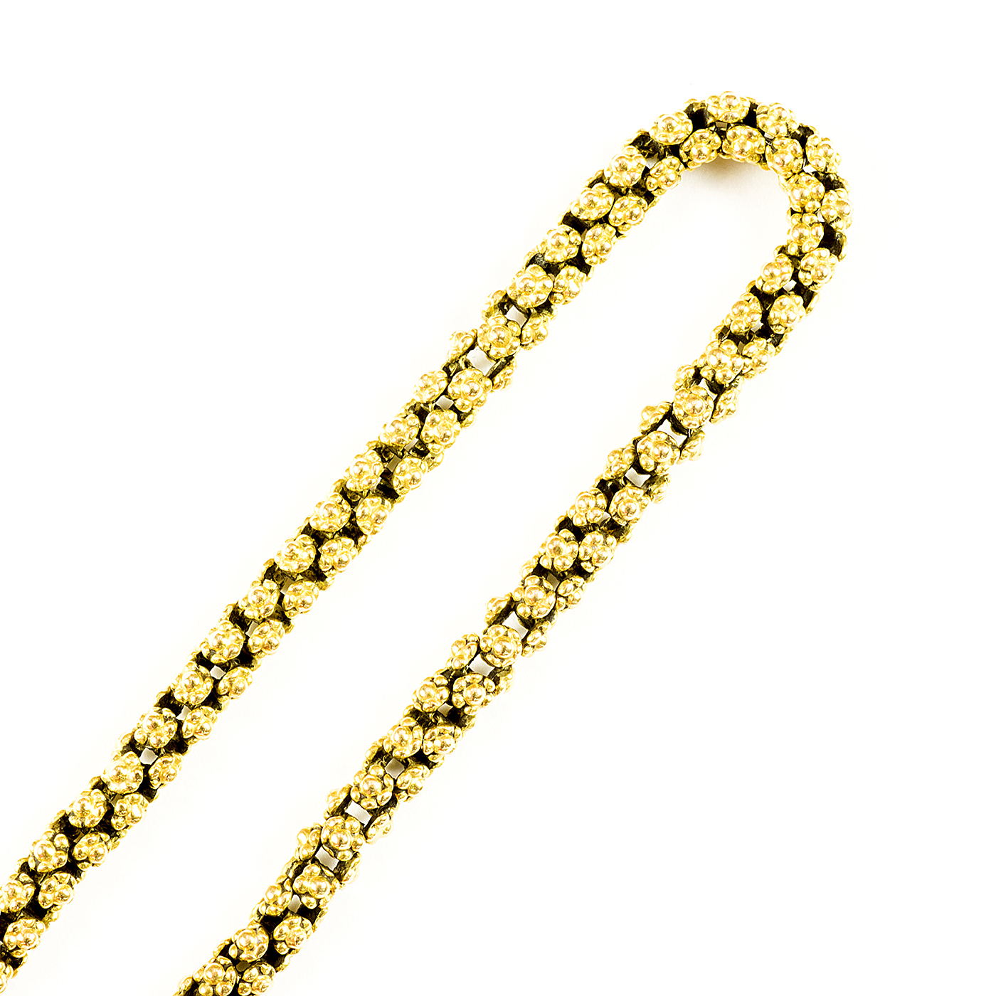 Pulsera de Oro de 18k de granet estilo mallorquín. 11,80 gr. Pulsera de Oro de 18k de granet estilo mallorquín. 11,80 gr.