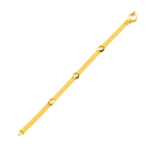 Pulsera en Oro de 18k. con circonitas.