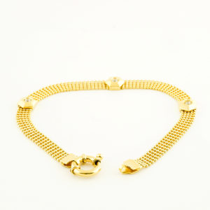 Pulsera en Oro de 18k. con circonitas.