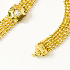 Pulsera en Oro de 18k. con circonitas.