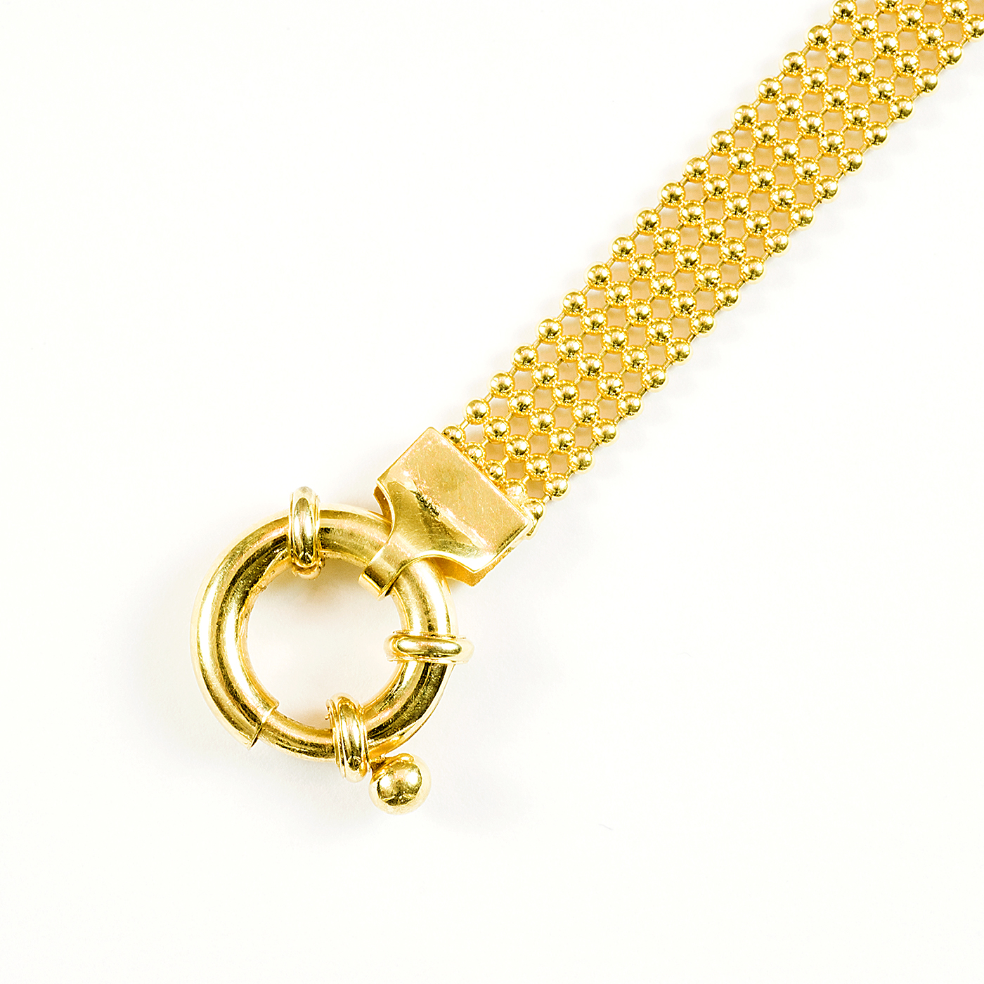 Pulsera en Oro de 18k. con circonitas. Pulsera en Oro de 18k. con circonitas.