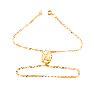 Pulsera mano-dedo en Oro de 18k. y circonitas.
