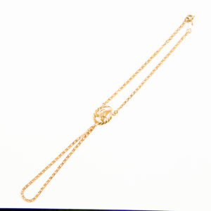 Pulsera mano-dedo en Oro de 18k. y circonitas.