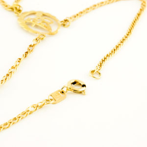 Pulsera mano-dedo en Oro de 18k. y circonitas.
