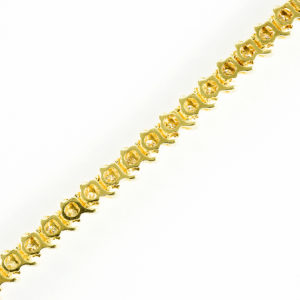 Pulsera Riviere, en Oro con 44 Diamantes talla Brillante de 2,42 ct. Color,L-M. Pureza:SI1-SI2