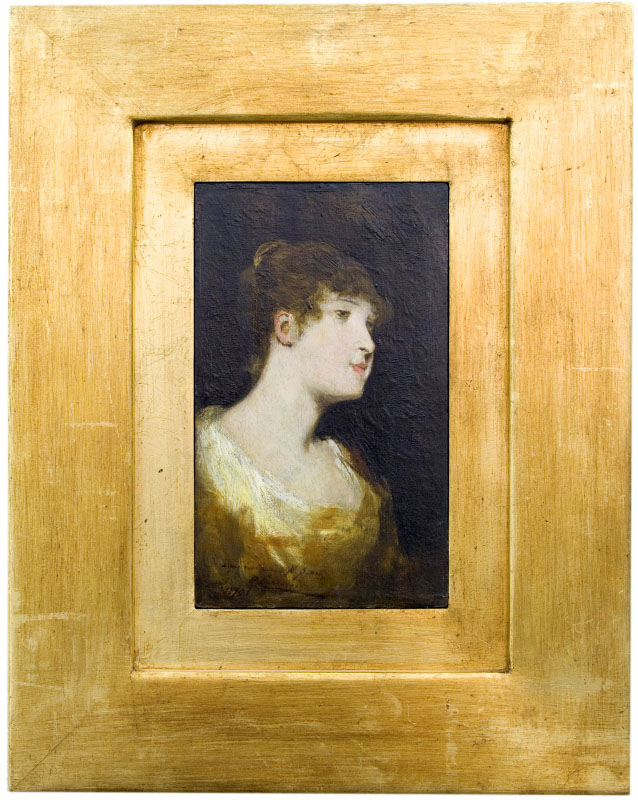 RAMIRO LORENZALE ROGENT. Óleo sobre tabla.