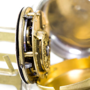 REFRANCHE A LA MOTHE, ST. HERAYE. Reloj de Bolsillo, lepine, Verge Fusee (Catalino), Francia, Ca. 1800