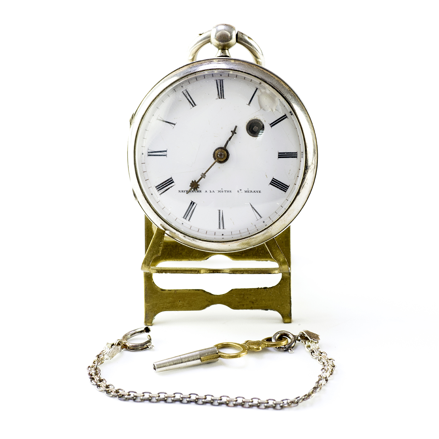 REFRANCHE A LA MOTHE, ST. HERAYE. Reloj de Bolsillo, lepine, Verge Fusee (Catalino), Francia, Ca. 1800