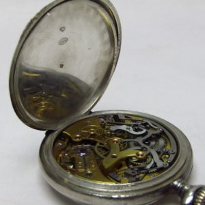 Reloj-Cronómetro Suizo, Lepine y remontoir. Suiza, ca. 1890.