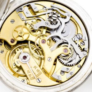 Reloj-Cronómetro Suizo, Lepine y remontoir. Suiza, ca. 1890.