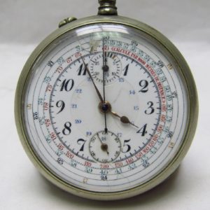 Reloj-Cronómetro Suizo, Lepine y remontoir. Suiza, ca. 1900.