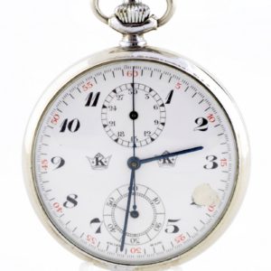 Reloj-Cronómetro Suizo, Lepine y remontoir. Suiza, ca. 1920.