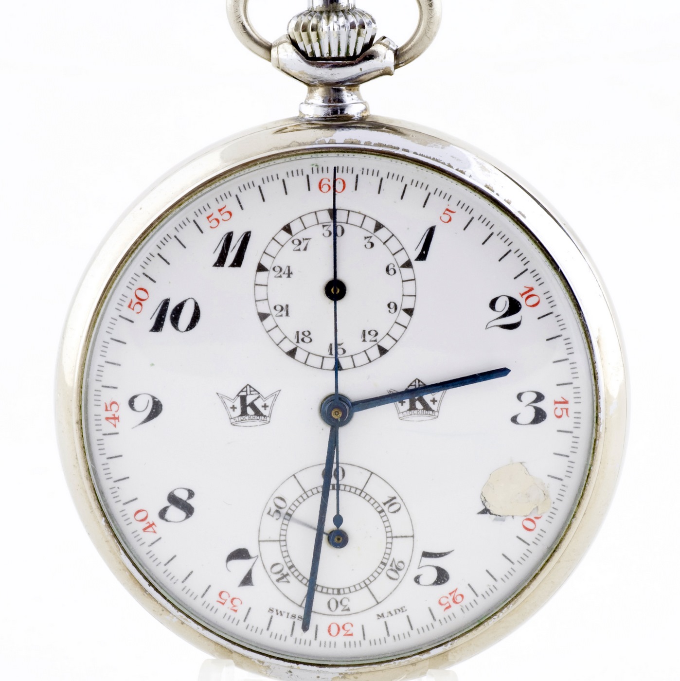 Swiss Chronometer Watch, Lepine and remontoir. Switzerland, ca. 1920.