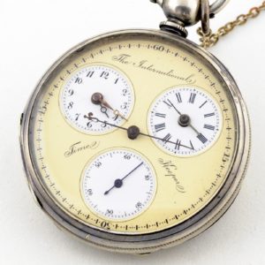 Reloj de bolsillo de caballero (CAPTAIN), Lepine. THE INTERNATIONAL. Suiza, Ca, 1880.