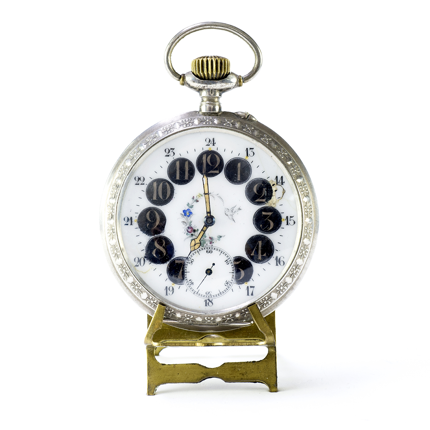 Reloj de Bolsillo, lepine y remontoir, gran tamaño. Suiza, ca. 1890