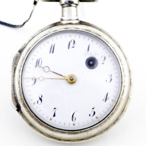 Reloj de bolsillo para caballero, lepine, verge Fuseé (catalino). Plata. Francia. Ca. 1800