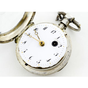 Reloj de bolsillo para caballero, lepine, verge Fuseé (catalino). Plata. Francia. Ca. 1800