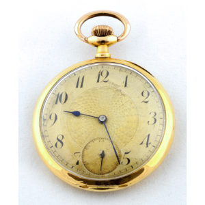 Reloj de Bolsillo para caballero, lepine y remontoir. Fabricante Suizo. Oro 18k. Ca. 1880.
