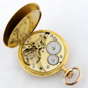 Reloj de Bolsillo para caballero, lepine y remontoir. Fabricante Suizo. Oro 18k. Ca. 1880.