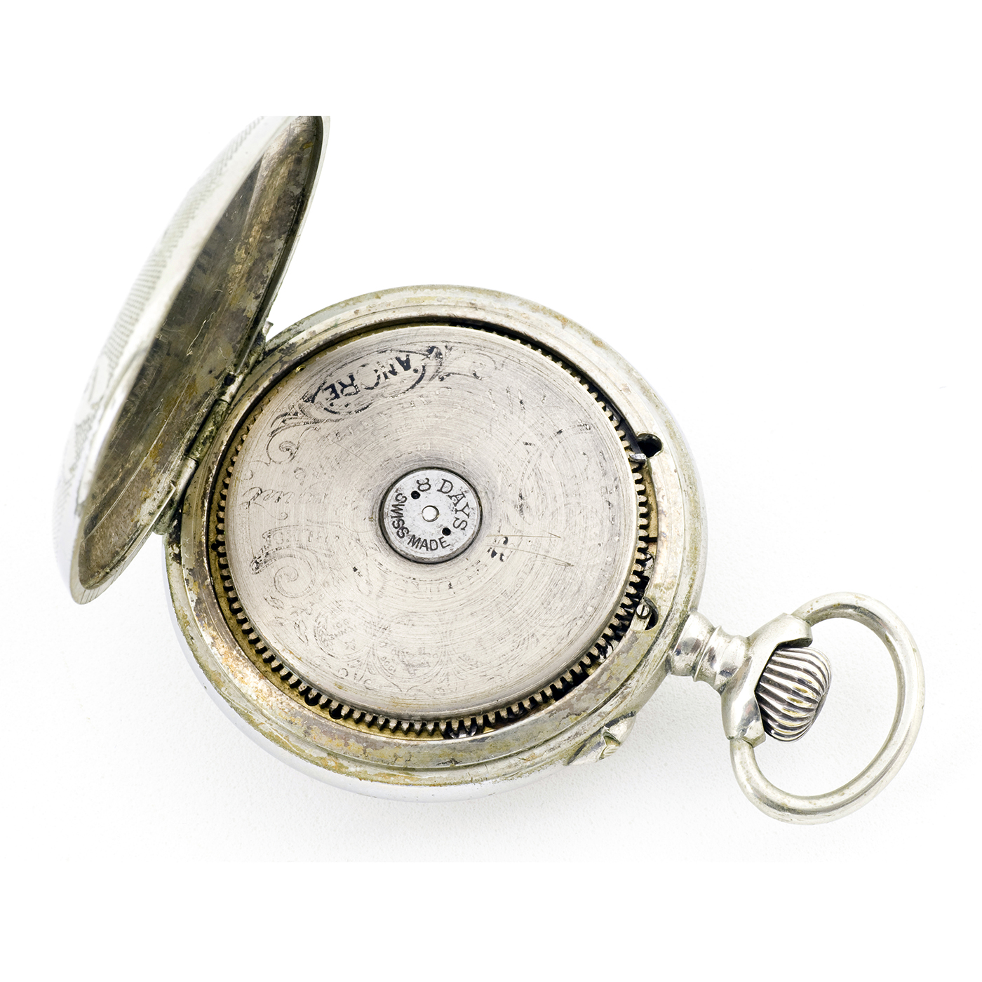 RELOJ DE BOLSILLO PARA CABALLERO, OCHO DÍAS CUERDA. Lepine y remontoir RELOJ DE BOLSILLO PARA CABALLERO, OCHO DÍAS CUERDA. Lepine y remontoir