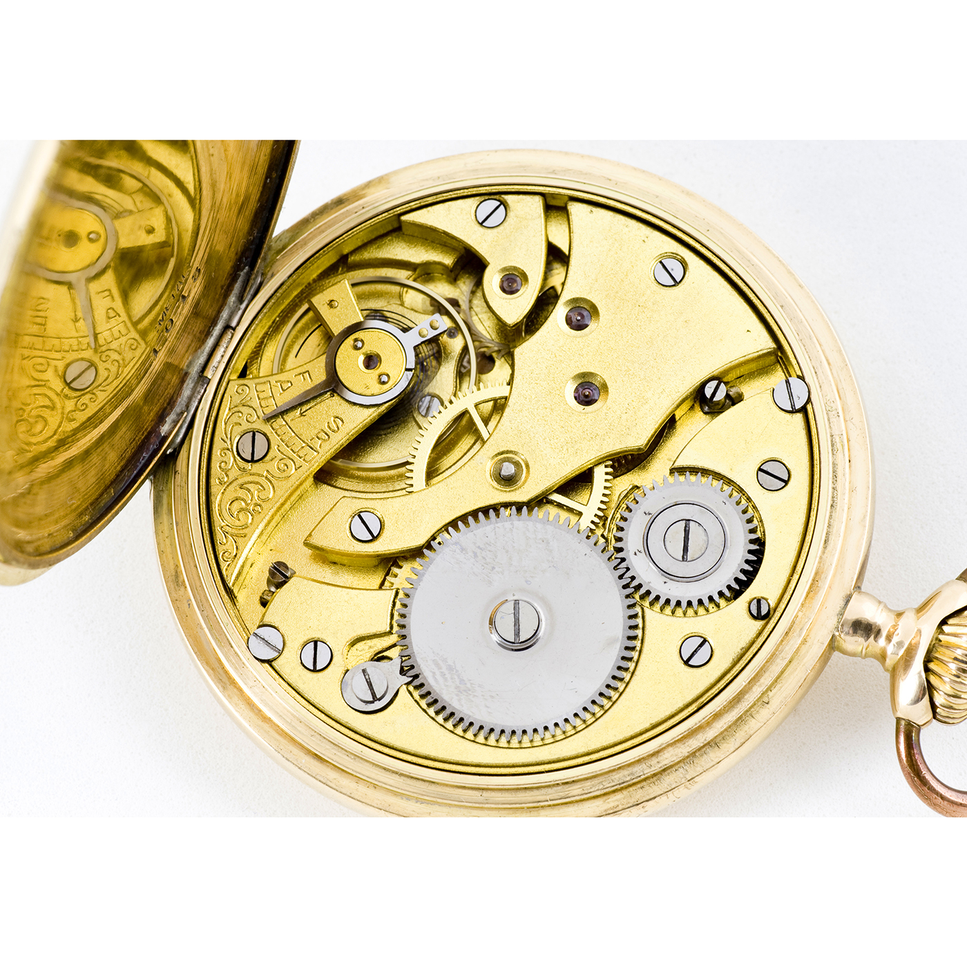 Reloj de bolsillo para caballero, saboneta, remontoir. Fabricación Suiza, ca. ? Reloj de bolsillo para caballero, saboneta, remontoir. Fabricación Suiza, ca. ?