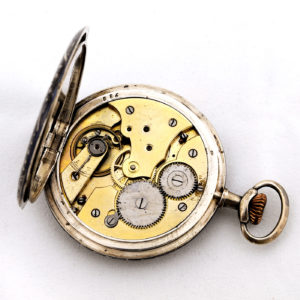 Reloj de bolsillo para caballero, saboneta y remontoir. Siglo XIX.