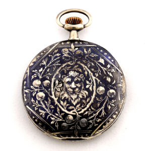 Reloj de bolsillo para caballero, saboneta y remontoir. Siglo XIX.