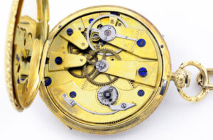 Reloj de bolsillo para hombre, fabricante Francés. - lepine. Oro de 18k. Ca. 1870